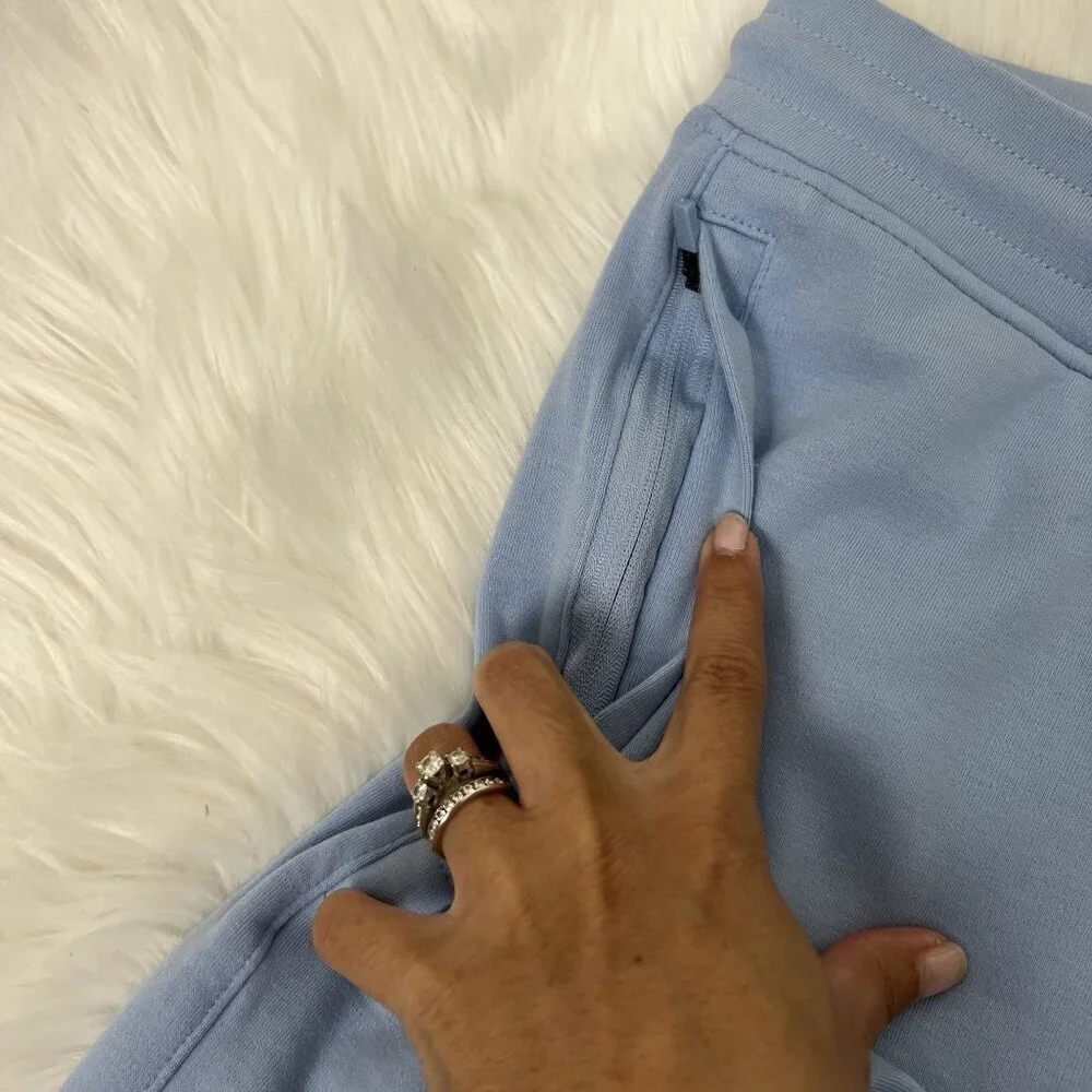 Alphalete Womens XL Light Blue Soft Pull On Shorts Sporty Lounge - Picture 3 of 7